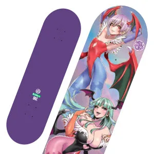 DARKSTALKERS BISHOUJO MORRIGAN & LILITH SKATEBOARD DECK