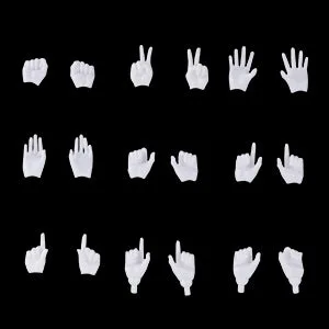 MEGAMI DEVICE M.S.G 09 HAND SET SKIN COLOR WHITE