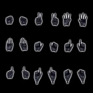 MEGAMI DEVICE M.S.G 09 HAND SET SKIN COLOR BLACK