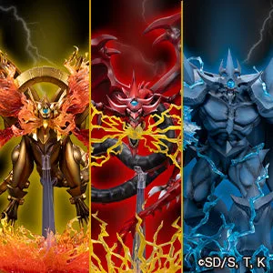 Yu-Gi-Oh! Egyptian God Statue set (The Winged Dragon of Ra & Slifer the Sky Dragon & Obelisk the Tormentor)